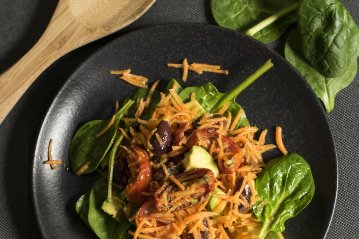 Spinazie wortelsalade